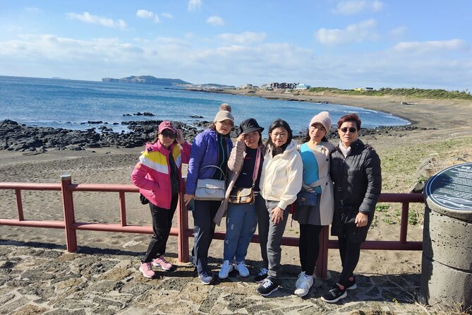 2 Days Jeju Private Jumbo Taxi Tour with Mr.Ko (Suhong) - Day two: waterfalls, cliffs, tea, and the windmill coast