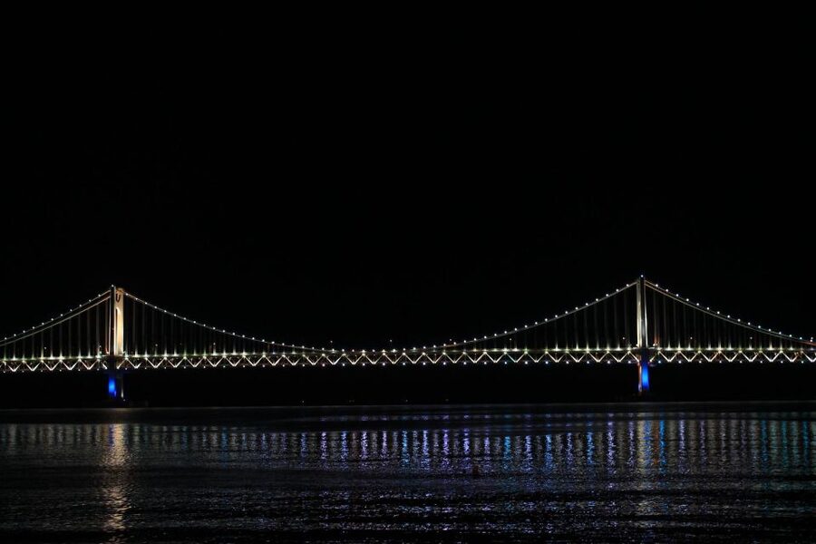 Busan: Night Viewpoints with Evening Cruise w/ Fireworks - Cold air, shared slippers, and the best boat seat