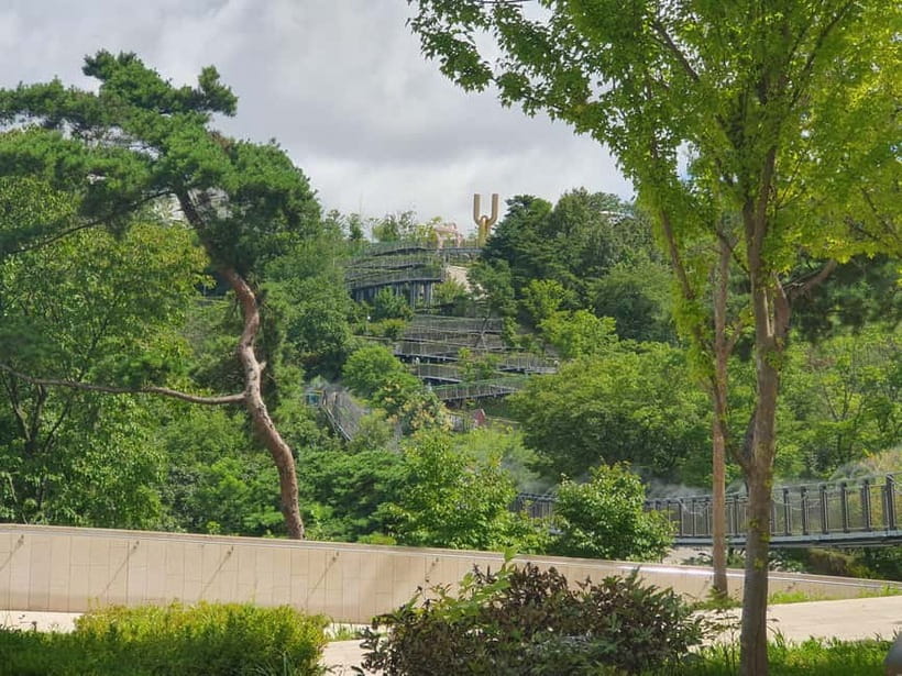 Closest Observatory to DMZ: North Korea View(Starbucks Tour) - The Christmas tree that became a bridge