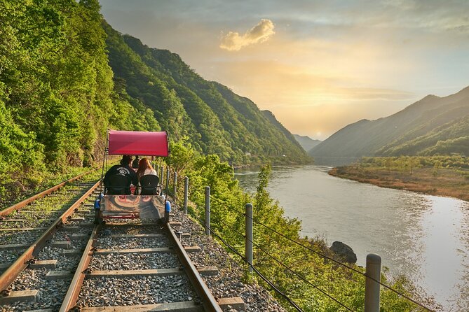 Eobi Valley(Winter), Strawberry, Nami Island & Railbike fr Seoul - Gangchon Rail Park turns old tracks into an outing
