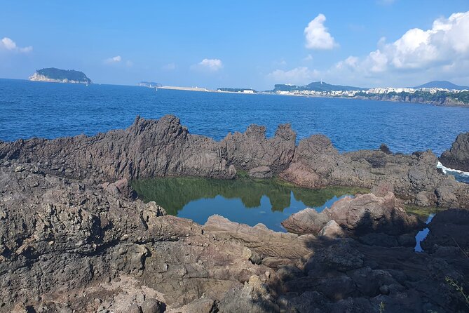 Jeju island Jumbo Taxi Private Tour with Mr.Hong South of Jeju - Jeongbang Waterfall, where the water meets the sea