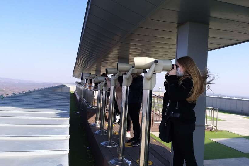 Seoul: DMZ Guided Tour with Suspension Bridge and Gondola - Dora Observatory is the moment you look north