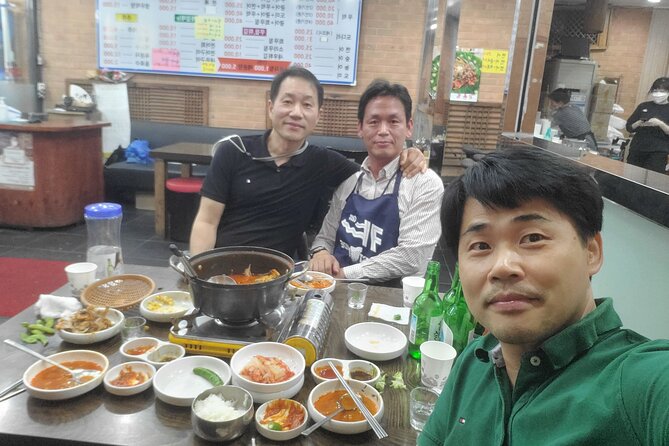 Seoul Food n Night view with Local Korean BBQ dinner Hongdae st. - Korean BBQ with a guide at the table