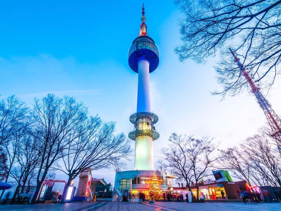 Seoul: Gyeongbokgung / Hanok Village / N Seoul Tower - Riding the Namsan cable car to N Seoul Tower