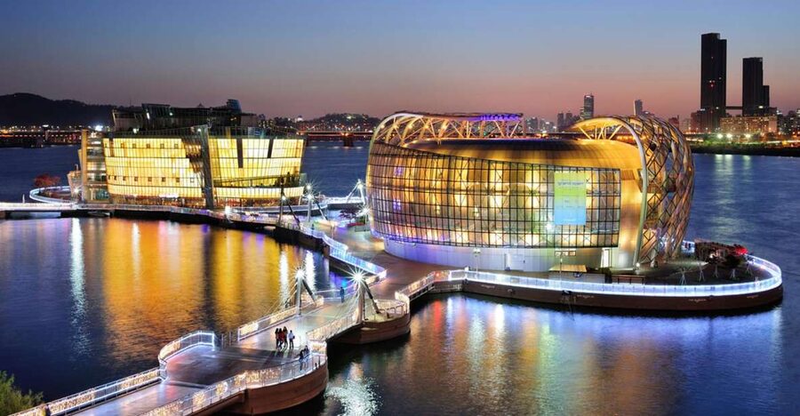 Seoul: Moonlight Rainbow Fountain Show Night Tour - Banpo Bridge and Sevit Seom after sunset