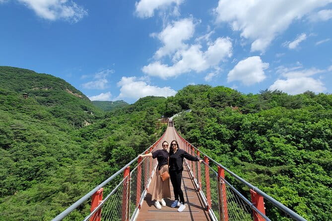 Small Group DMZ Tour from Seoul Korea with North Korean Defector - The red suspension bridge changes the pace